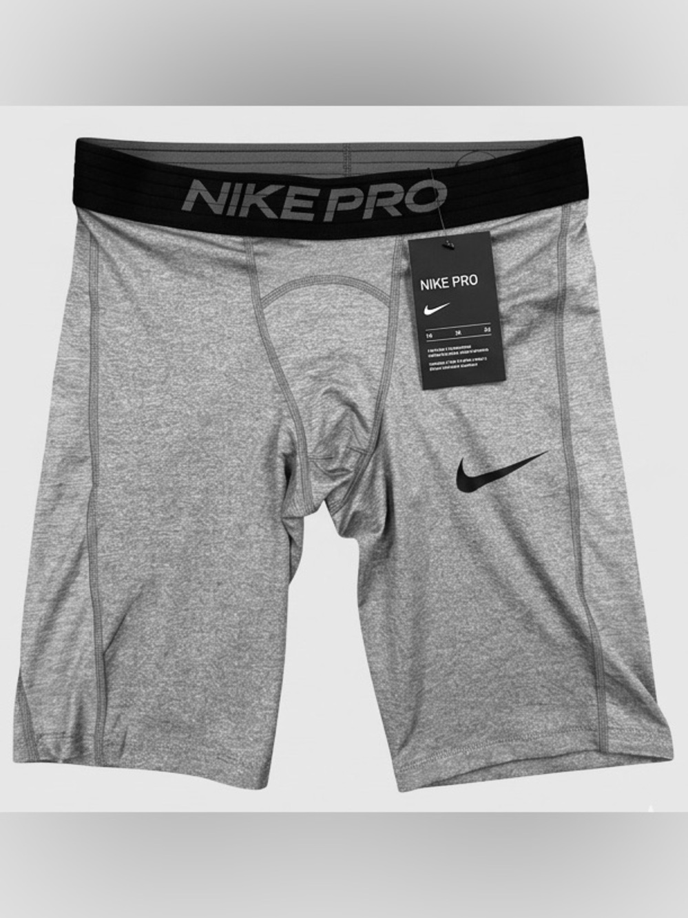 Nike Pro Dri-FIT Mens Compression Shorts Gray Tight Fit BV5637-085 Size L
